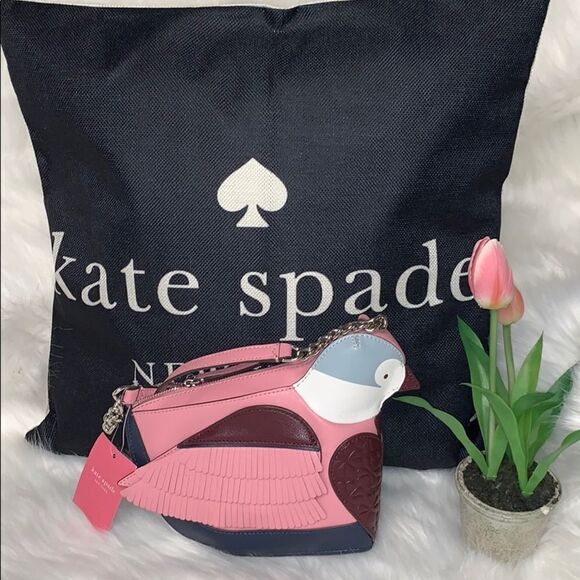AUTHENTIC KATE SPADE LOVE BIRDS PINK MULTI COLOR CROSSBODY BAG - Picture 1 of 11
